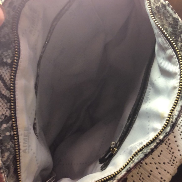 Aimee Kestenberg Tuscany Hobo.Real leather& suede Faux snakeskin embossed🤗 - Picture 14 of 15